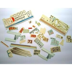 Big Lot Of Vintage Model Kit Decals Hot Rods Monster Cars AMT Hawk Revel 1960s